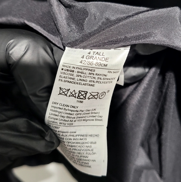 Banana Republic Classic Fit Black Blazer Size 4 Tall - Picture 4 of 5